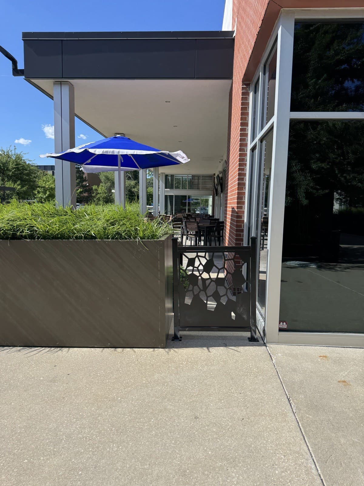 Decorative laser-cut metal railing panel and gate