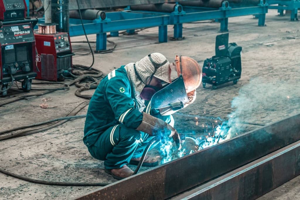 Welder at work