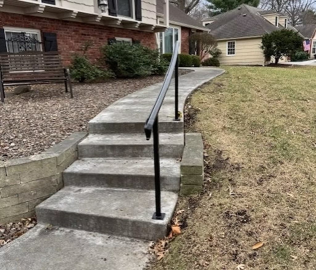 Custom exterior stair railing